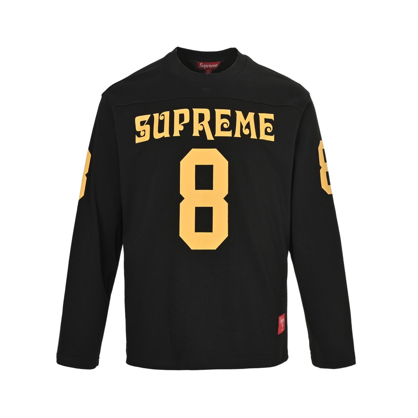 American No.8 Sanskrit Font Print Long Sleeve T-Shirt