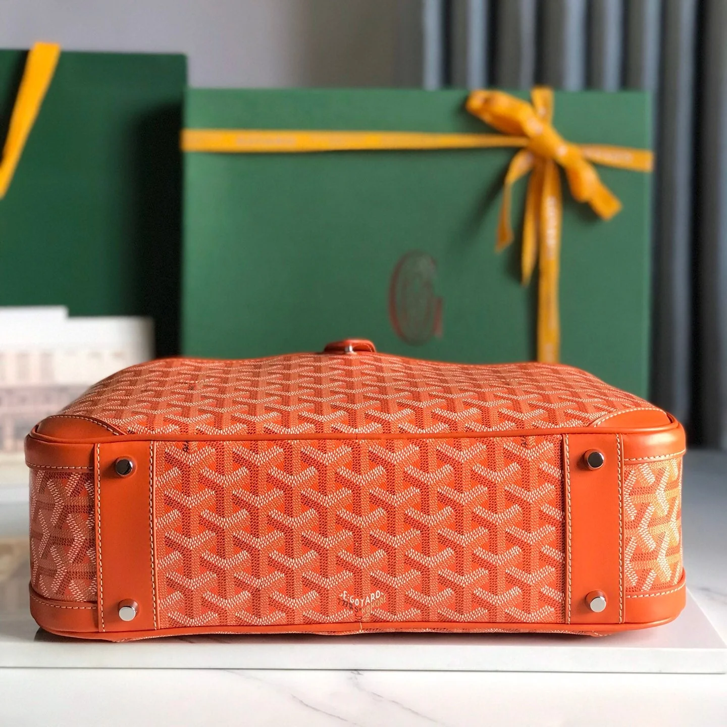 Orange Calfskin Handbag