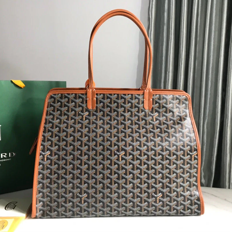 BAG 40 IN BLACK CANVAS AND TAN LEATHER TRIM