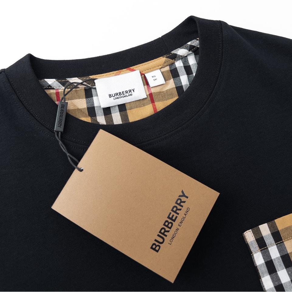 Check Pocket Cotton Loose Fit T-Shirt