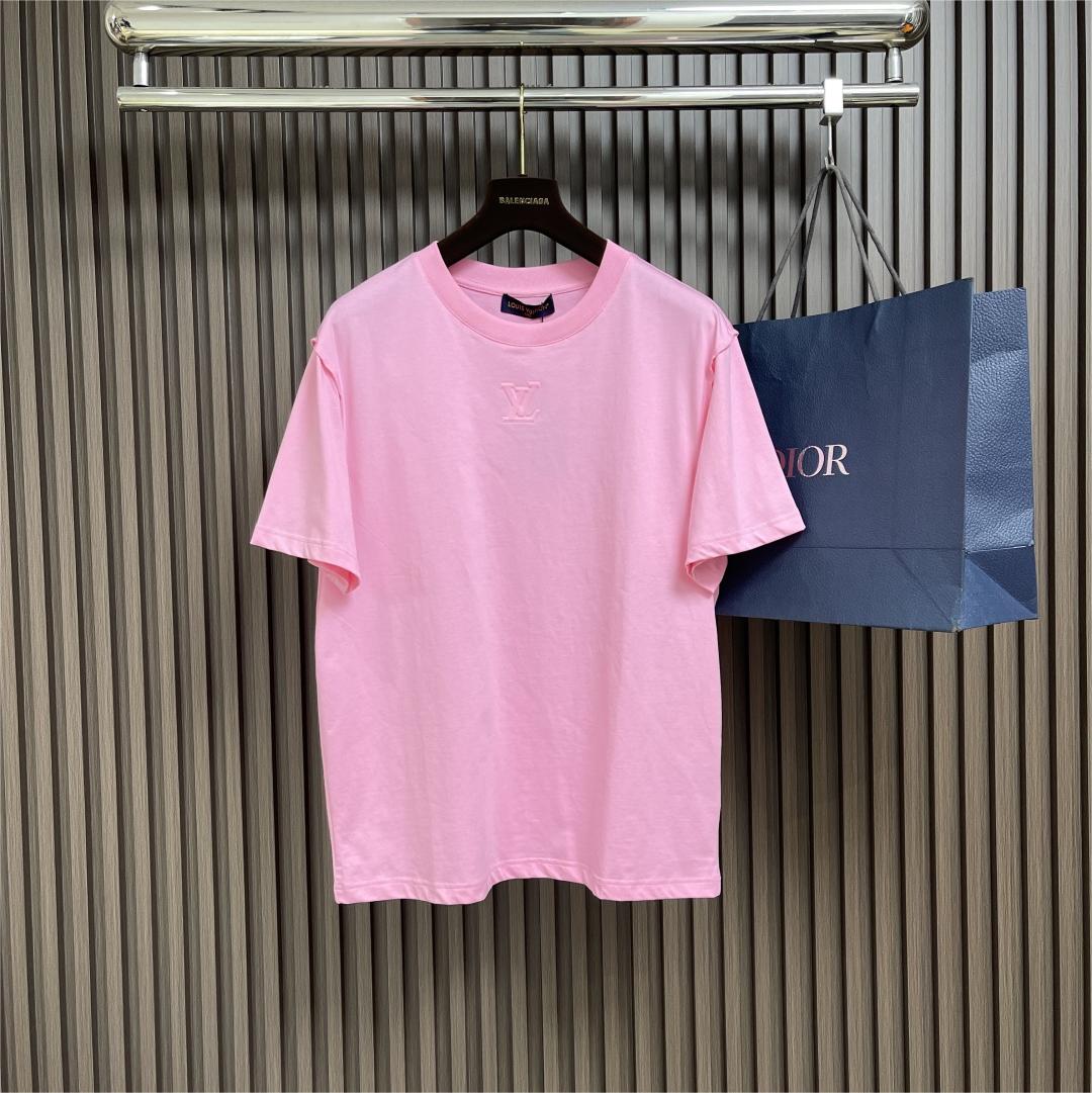 Embossed short-sleeved T-shirt