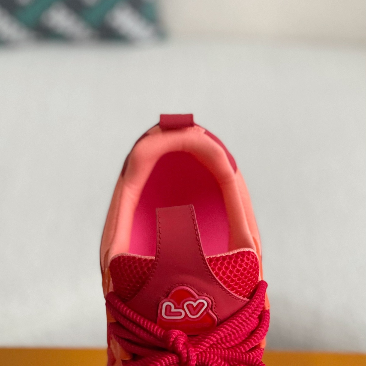 Red Two-Tone 'Skate' Sneakers