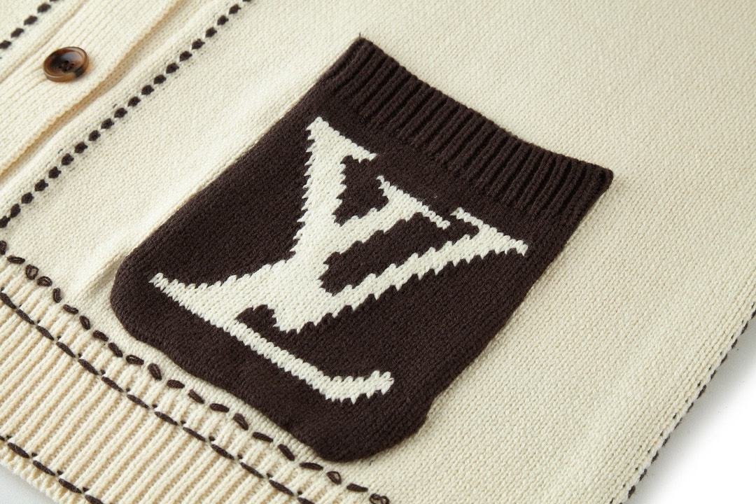Pocket Intarsia Cardigan Sweater