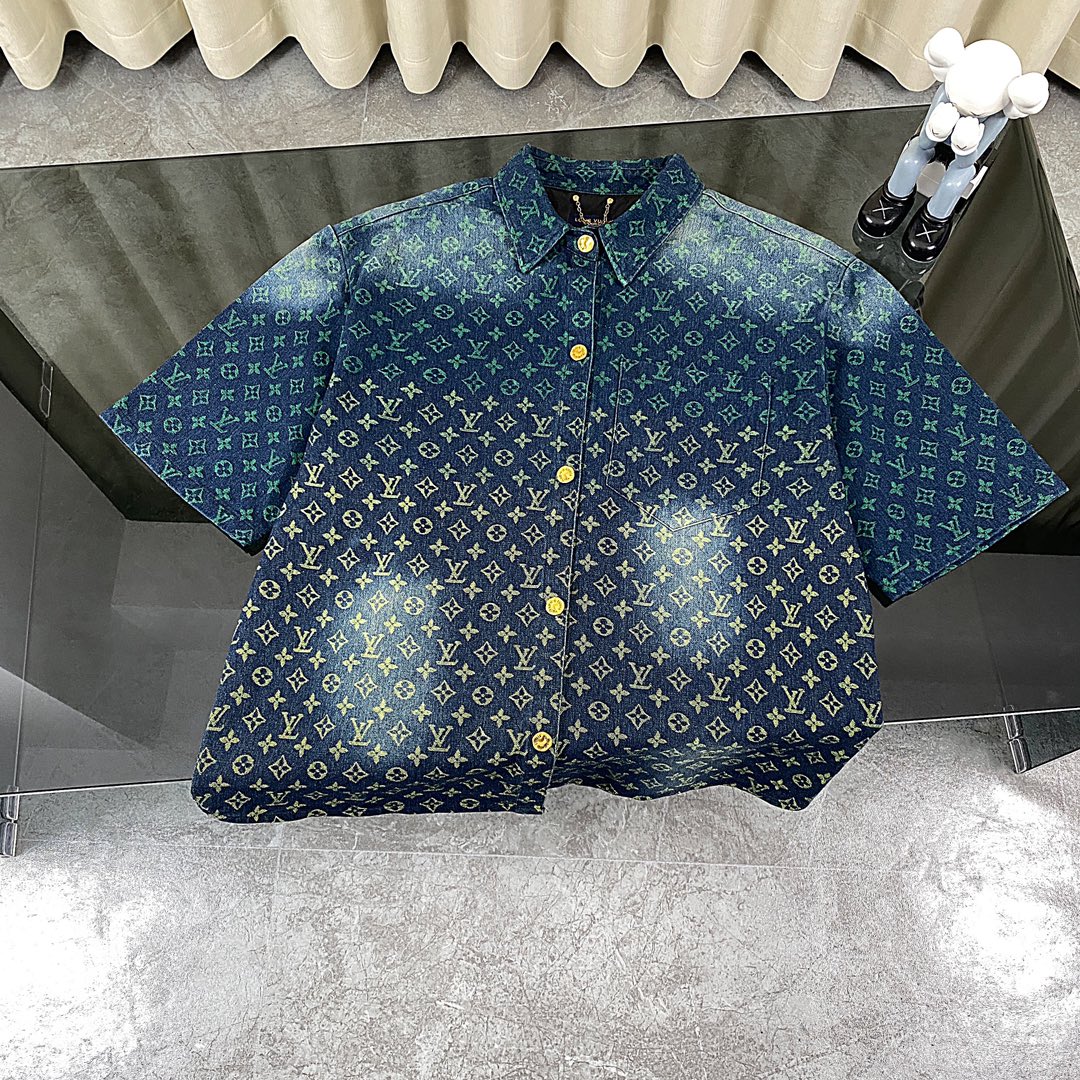 Rainbow Washed Denim Shirt