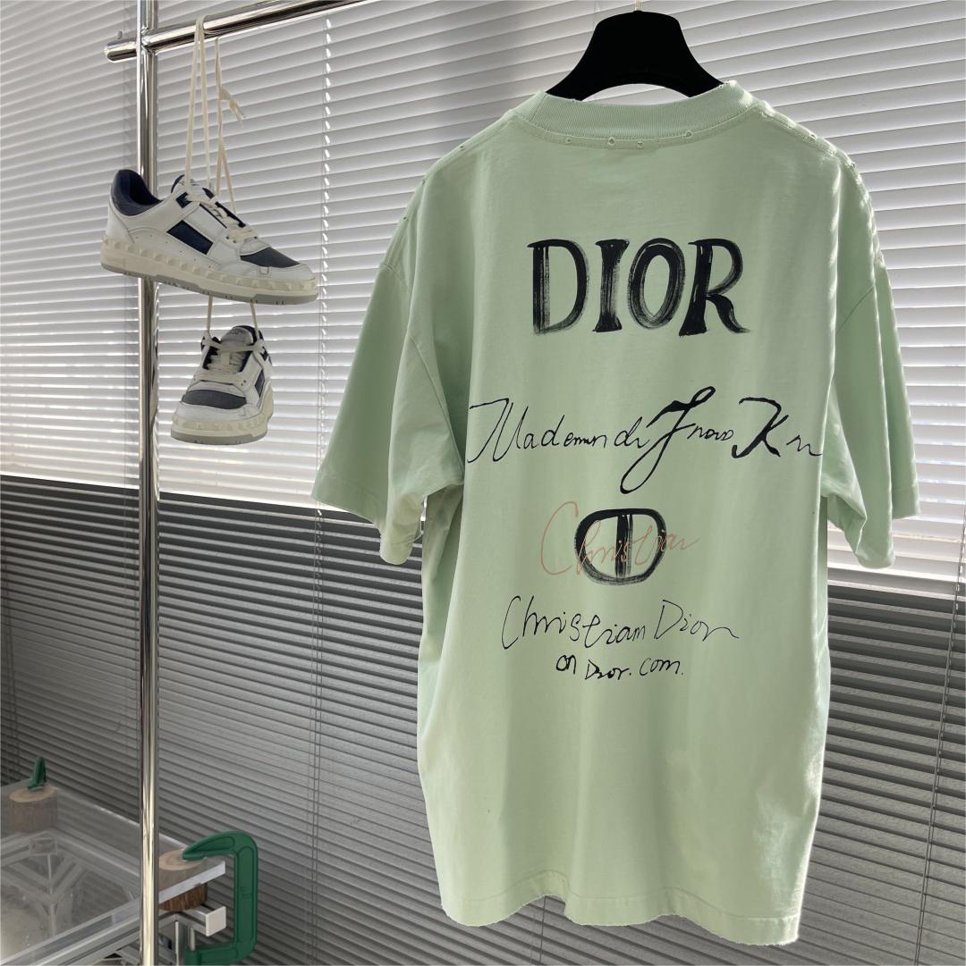 Dio 25s hand-painted signature logo round neck T-shirt