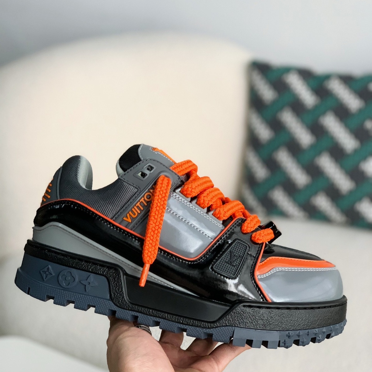 Trainer Maxi Black Orange Monogram