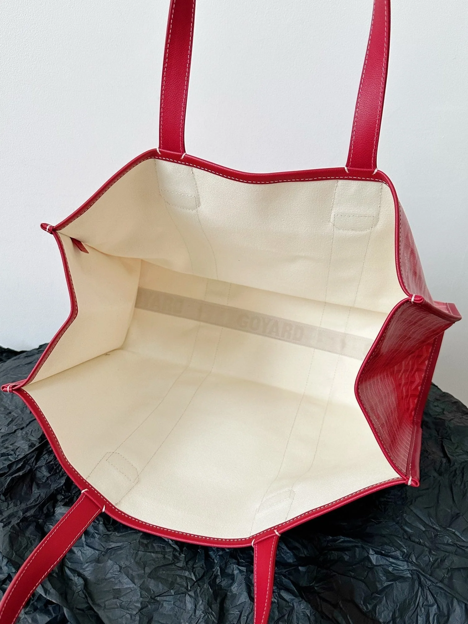 Handbag 45cm Red Canvas
