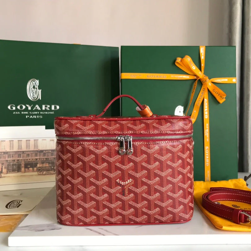 Red Canvas Cosmetic Box