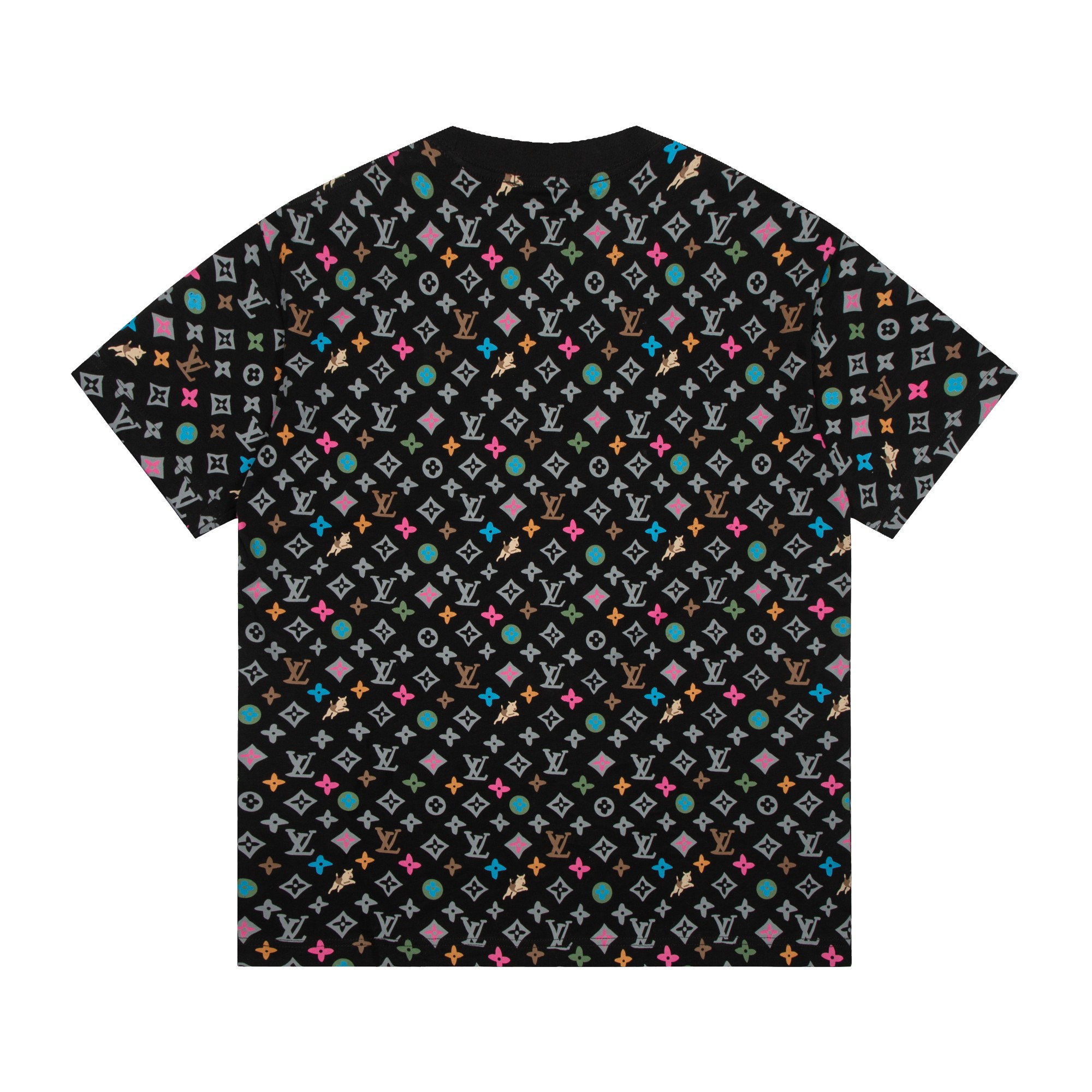 Men's short-sleeved shirt with puppy logo print