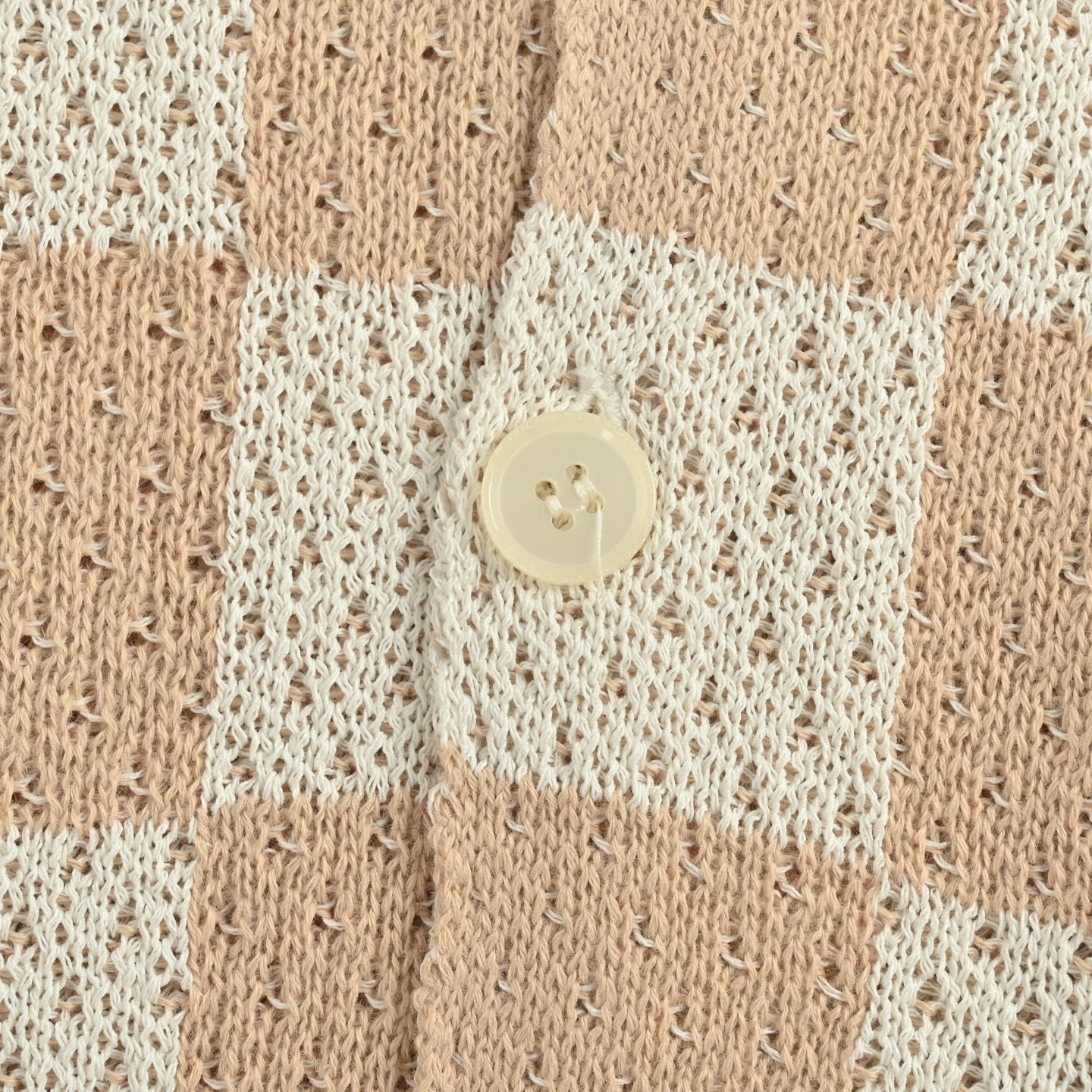 25SS Checkered Knit Short Sleeve Shirt