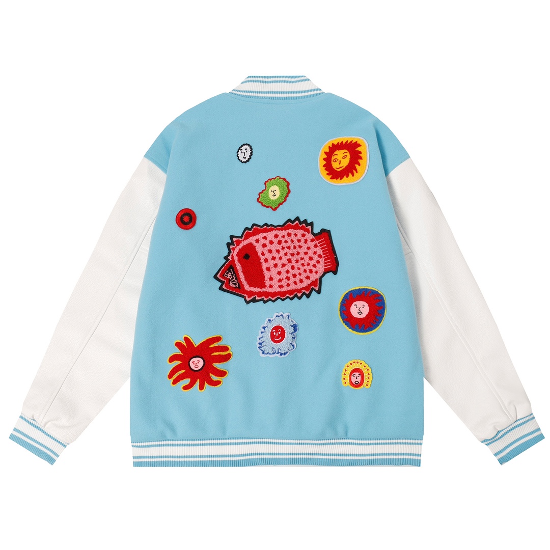 Sun Face Embroidered Jacket