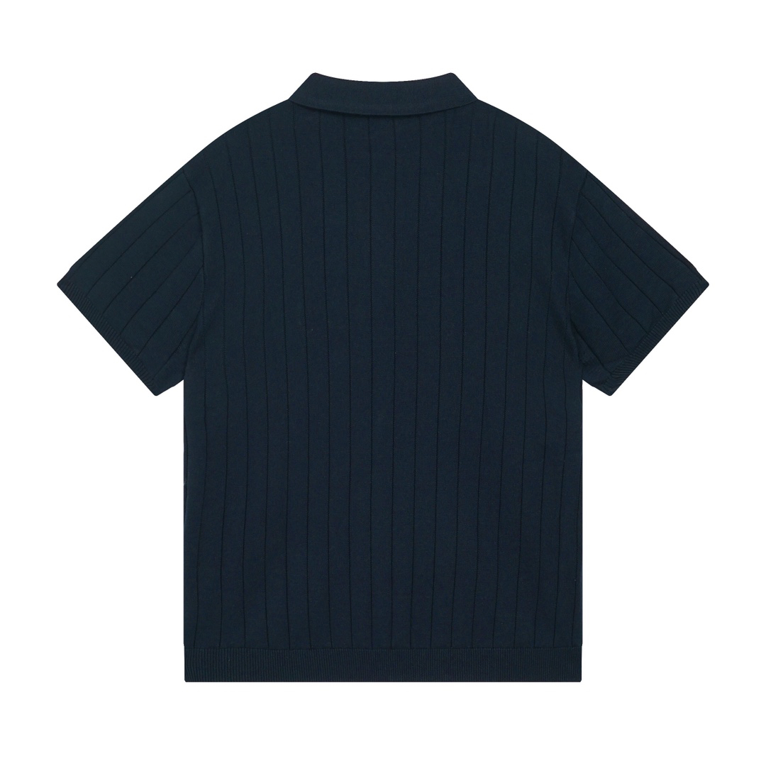 Jacquard Cable Knit Polo