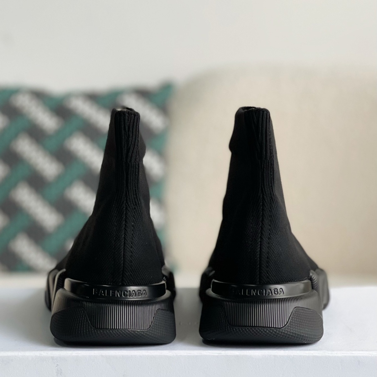 Sock sneakers boots full black