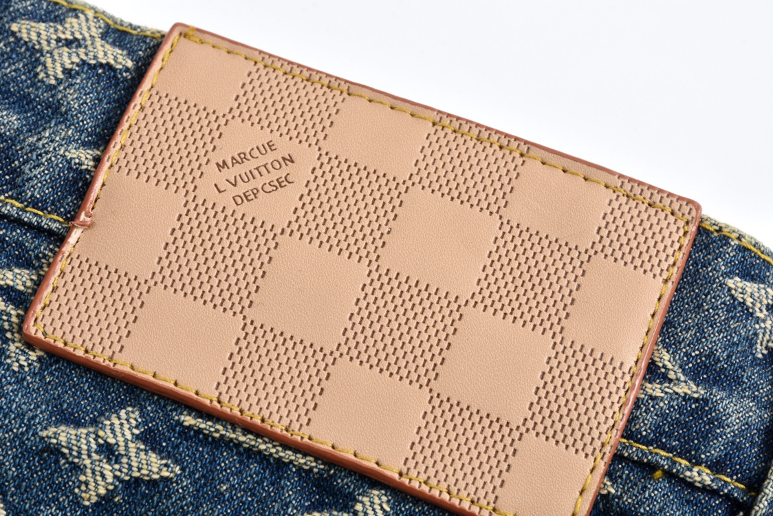 Monogram Denim Tailored Pants