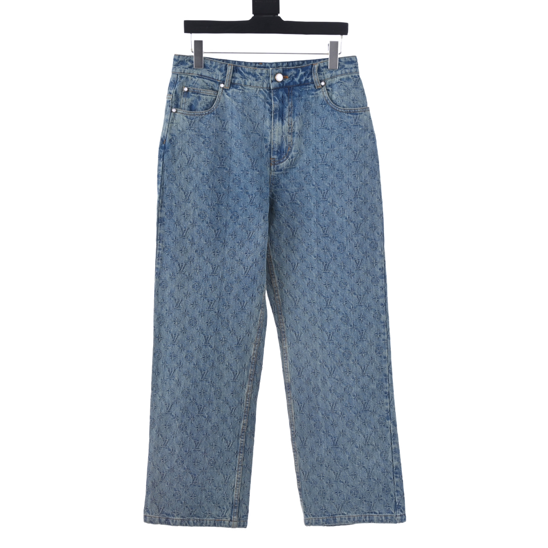 New Style Monogram Straight Trousers