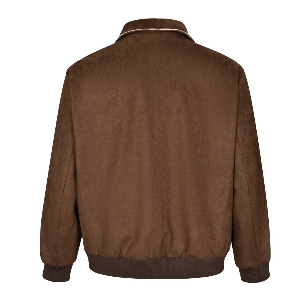 Suede bomber jacket