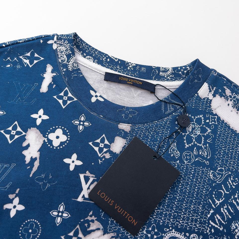 All-over tie-dye monogram print T-shirt