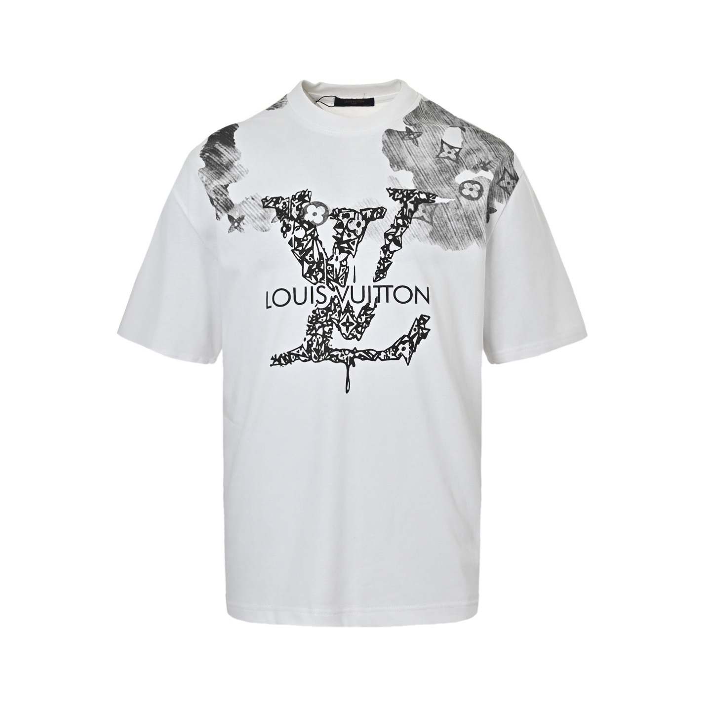 Ink embroidered lettering T-shirt