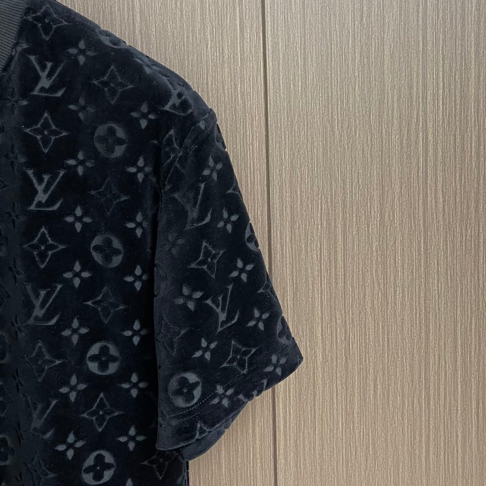 Towel flocking monogram jacquard short-sleeved T-shirt