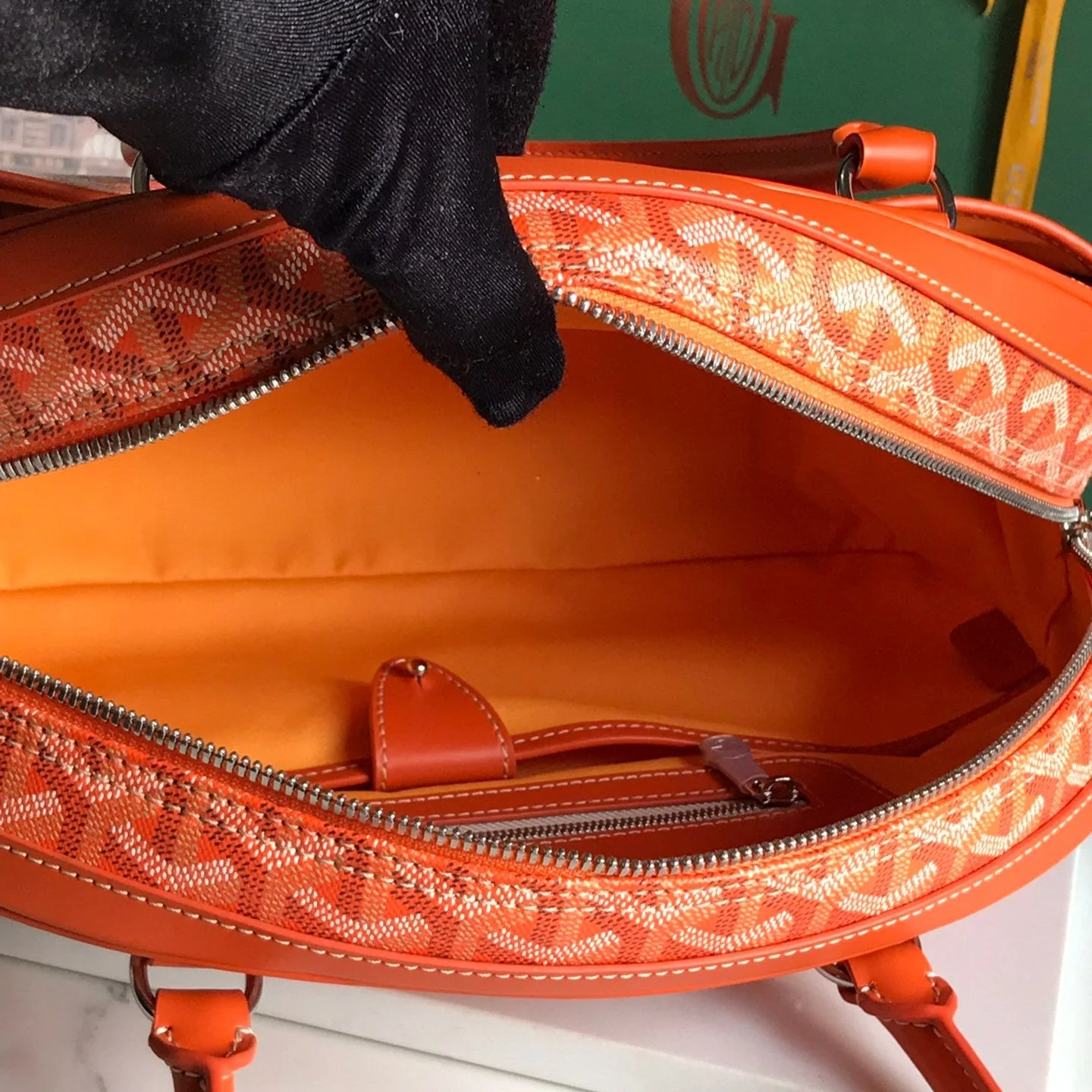 Orange Calfskin Handbag