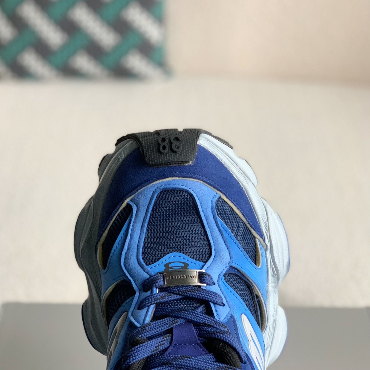 Balenciaga Cargo Sneakers in Blue/White