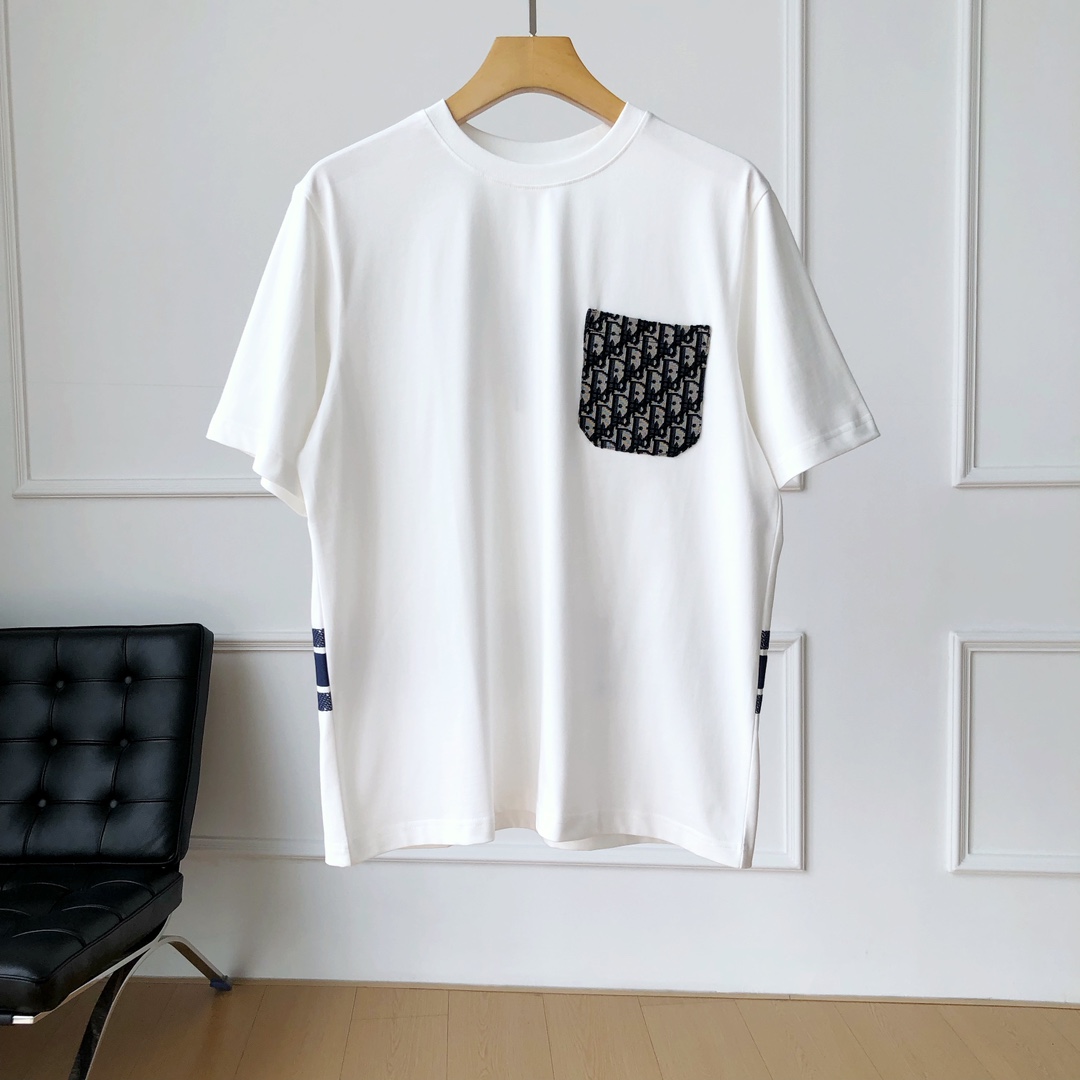 Old Monogram Pocket Patchwork Couple T-Shirt