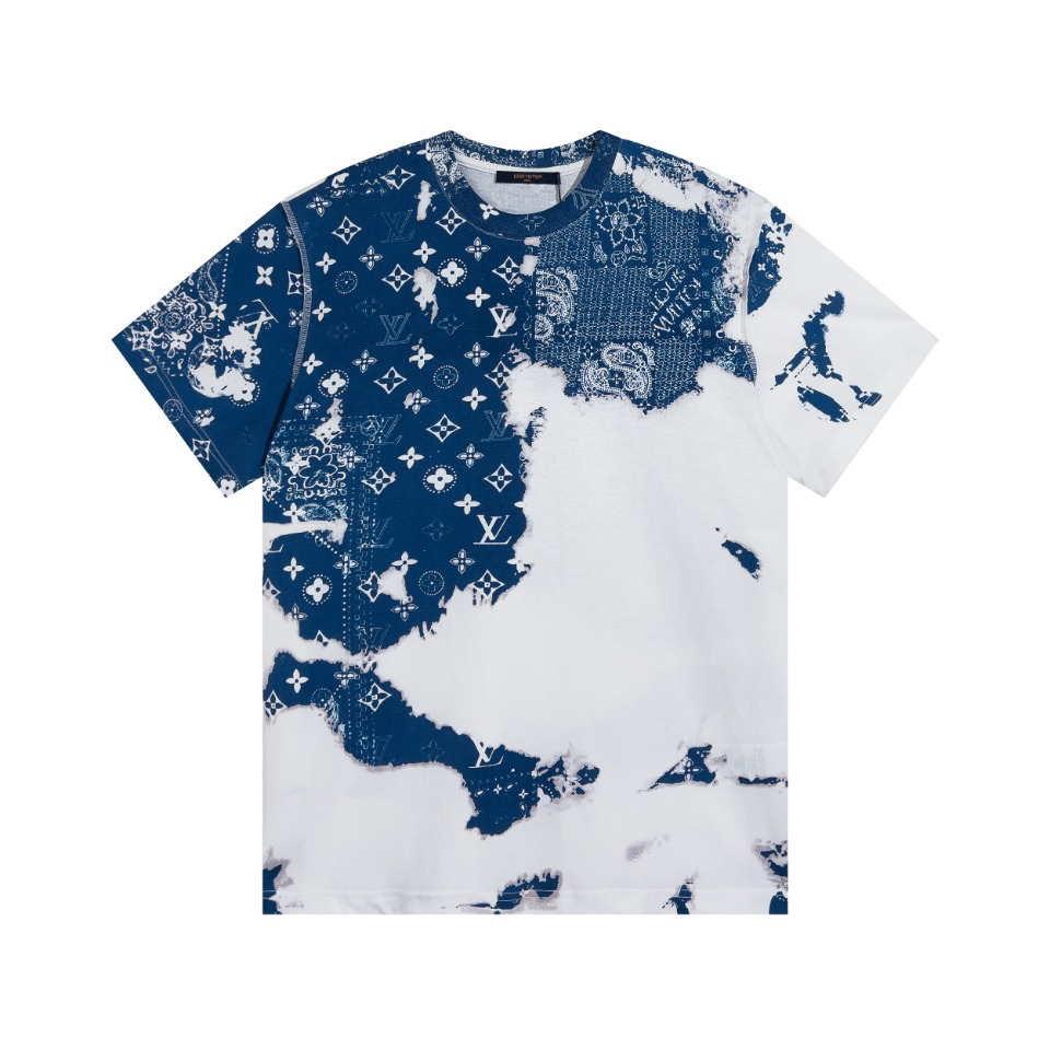 All-over tie-dye monogram print T-shirt