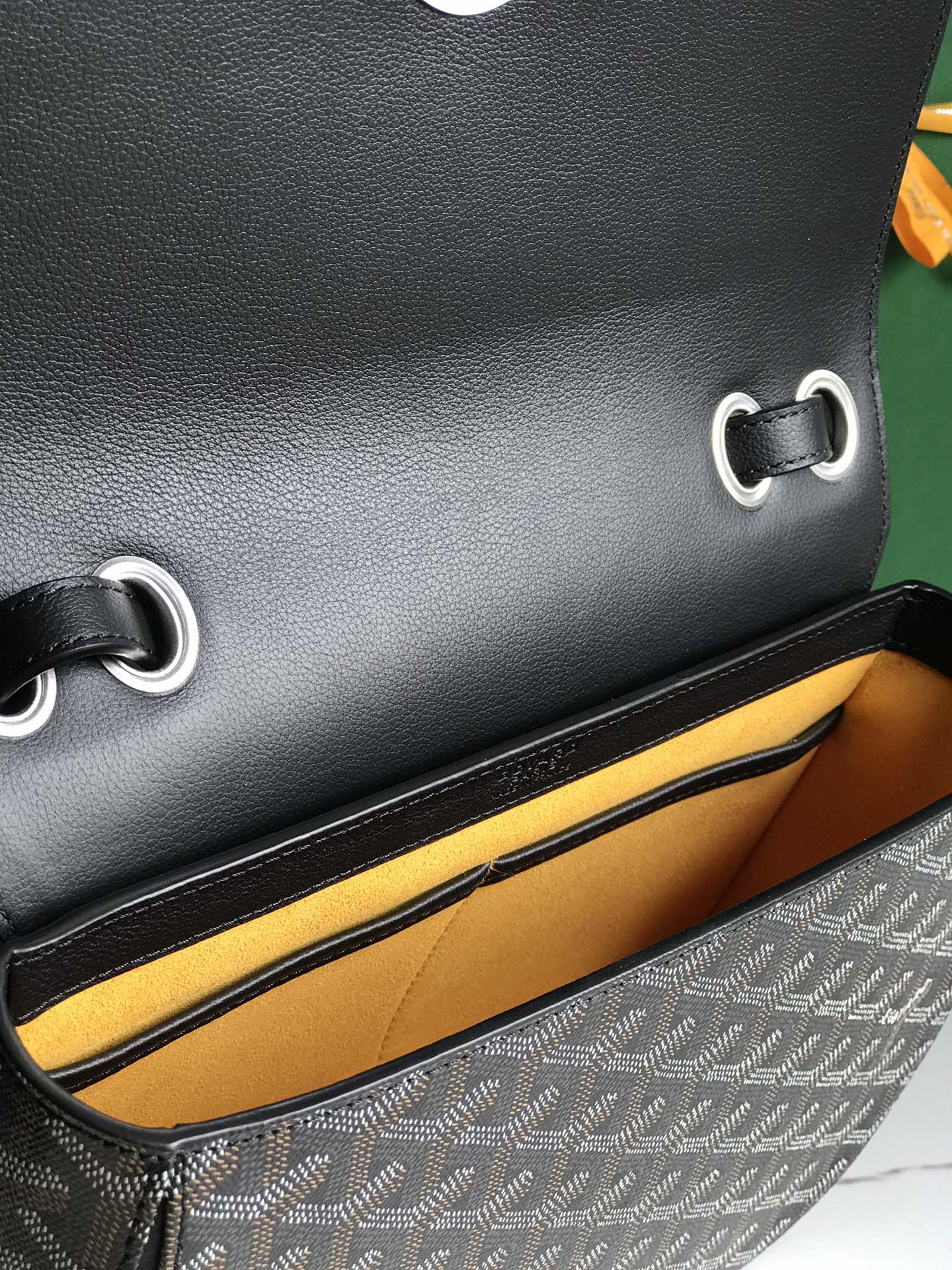 Black Calfskin Canvas Bag