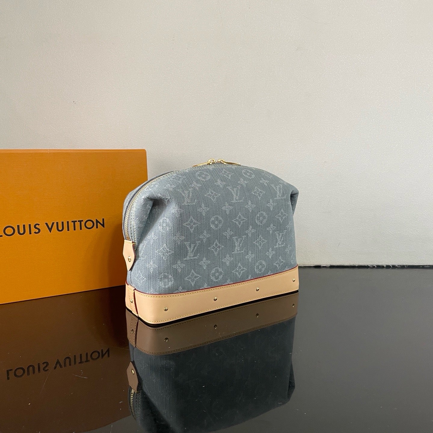 Light Blue Denim Cosmetic Bag