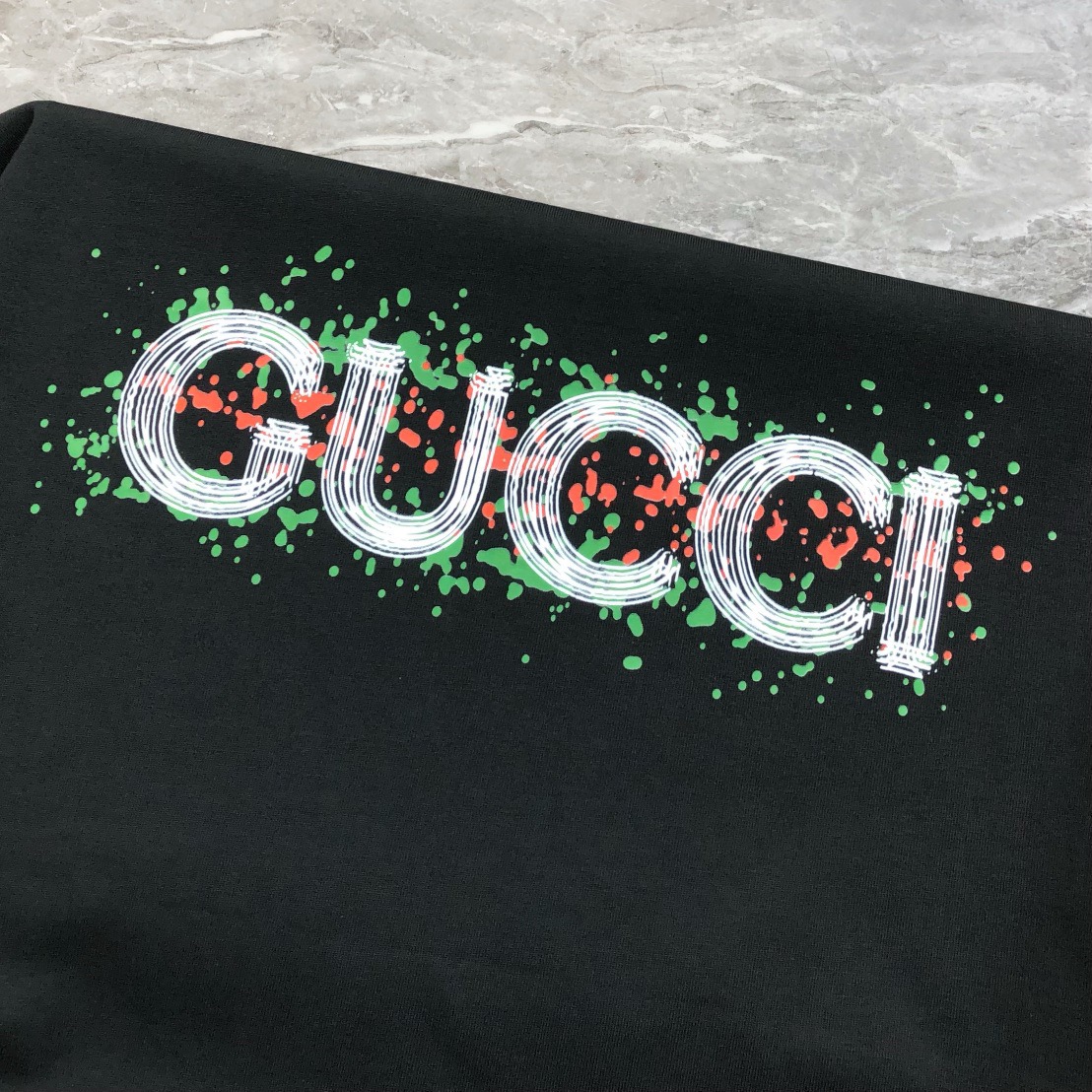 Chest Printed Rubber Lettering T-Shirt