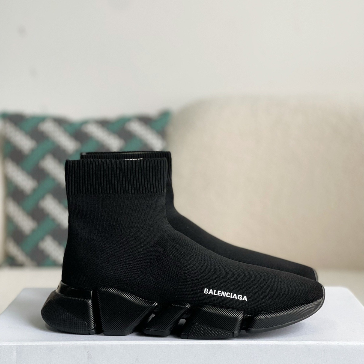 Sock sneakers boots full black