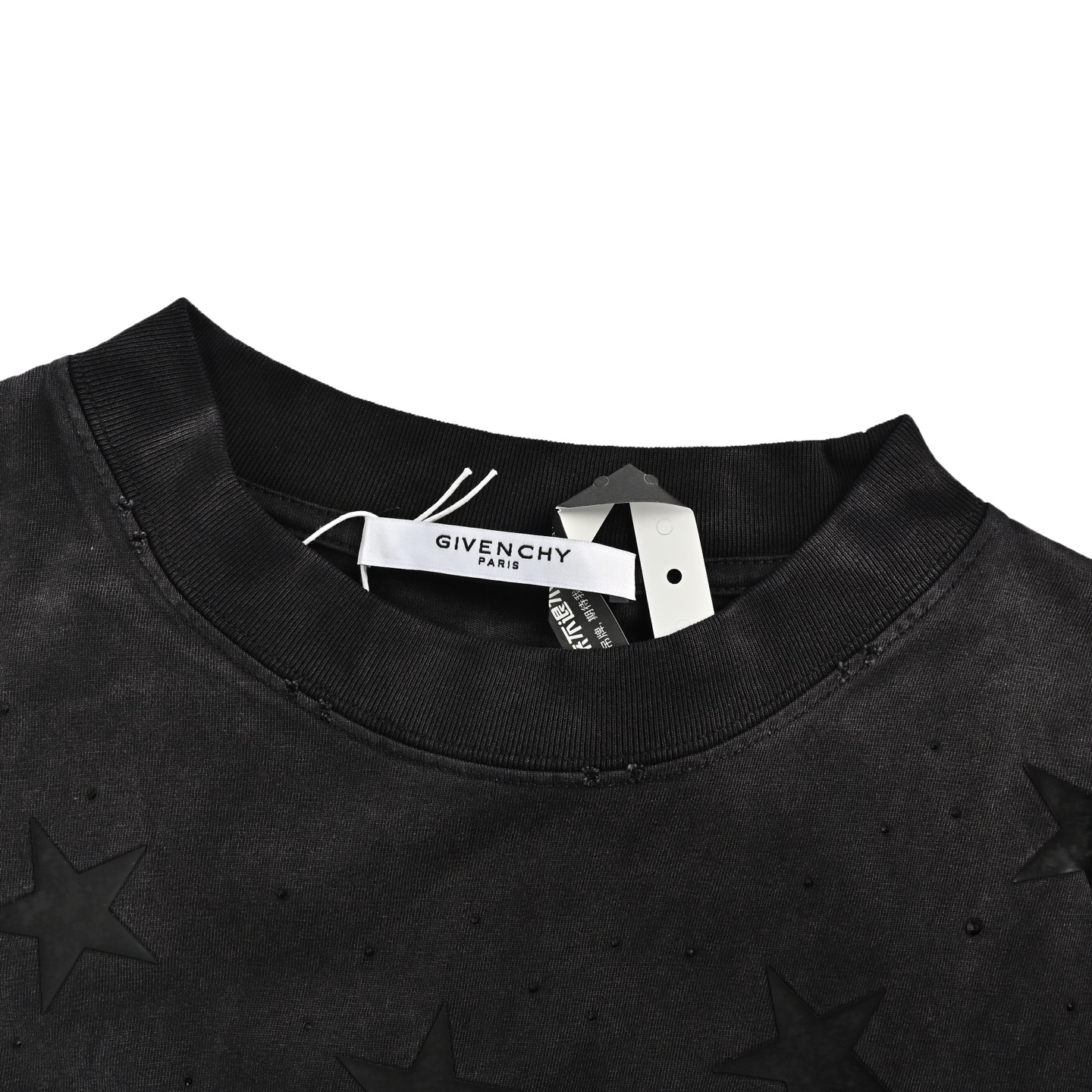 Five-pointed star rhinestone T-shirt