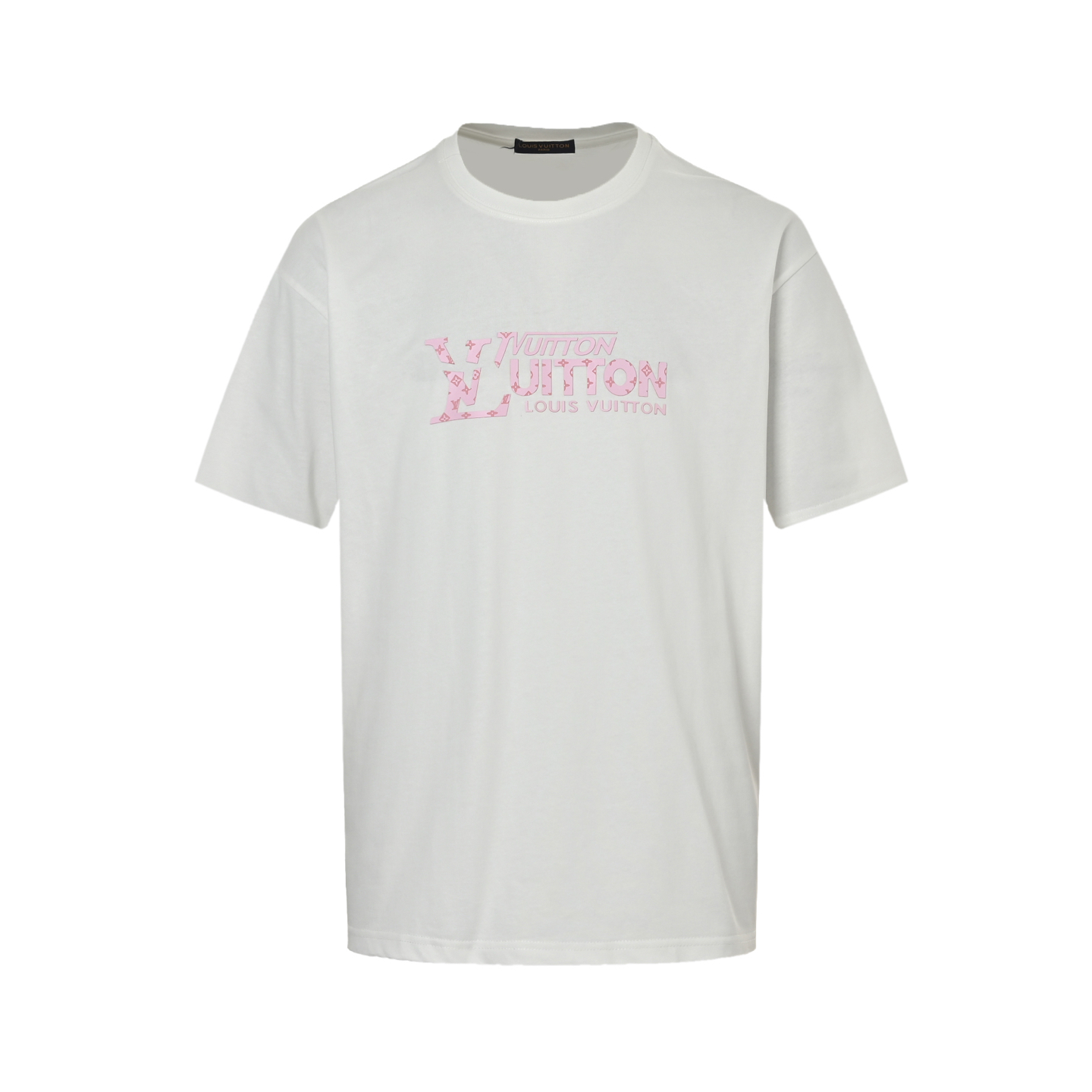 Pink lettering embossed T-shirt