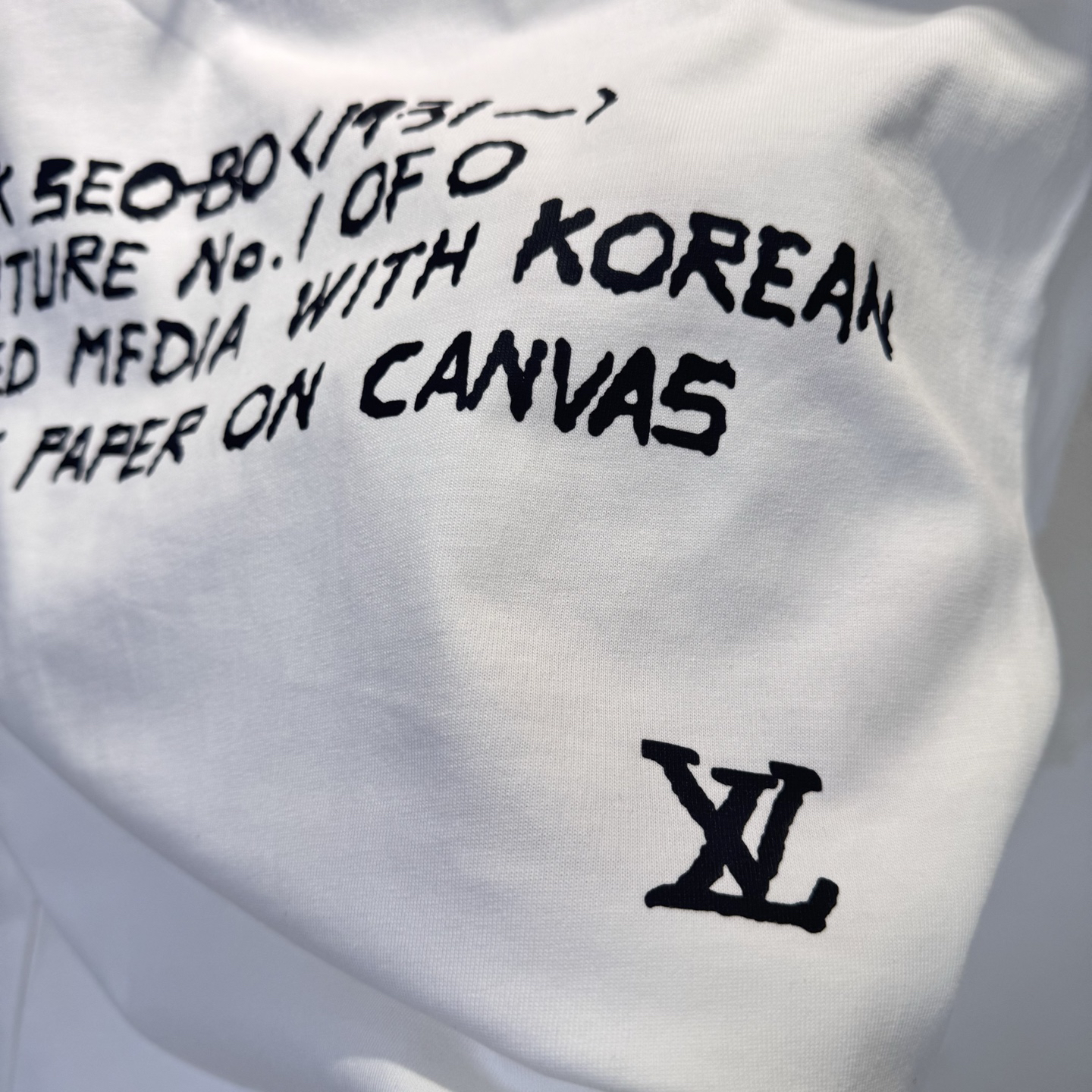 Embroidered printed crew neck T-shirt