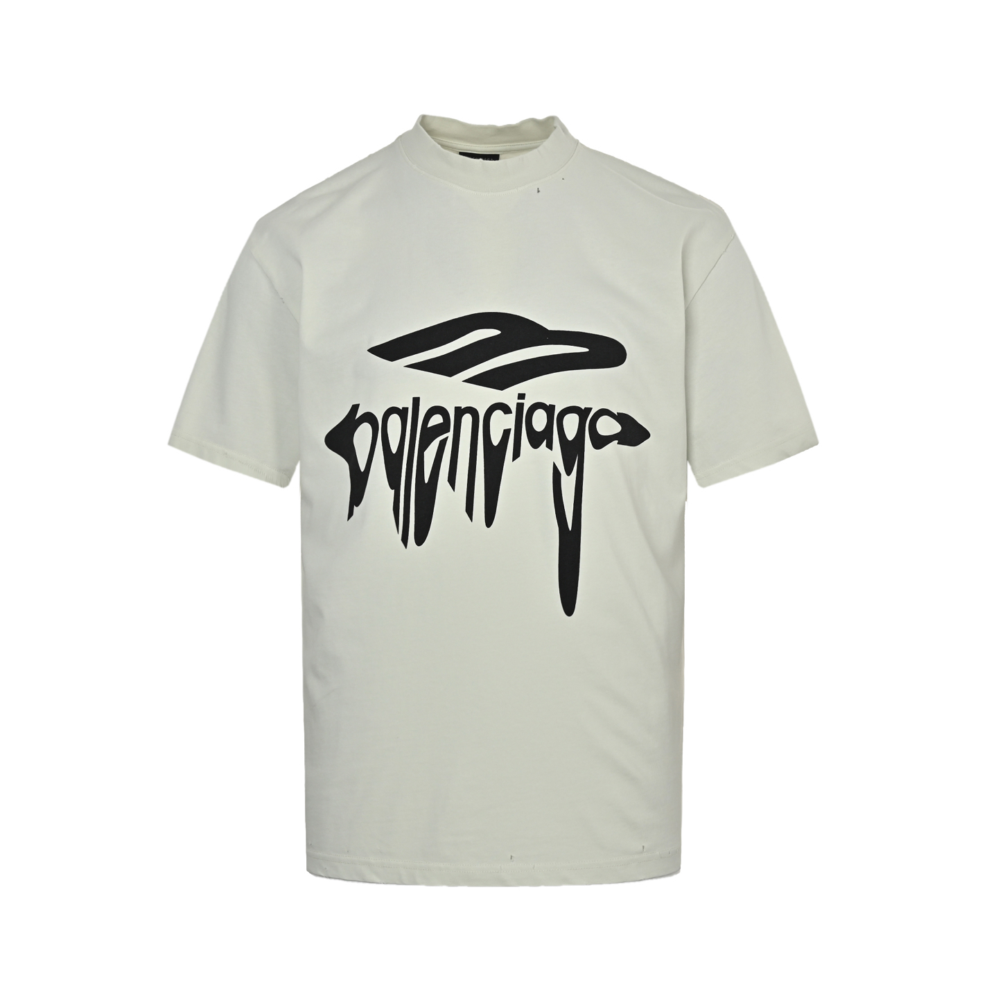 Melting Letters Print Short Sleeve T-Shirt