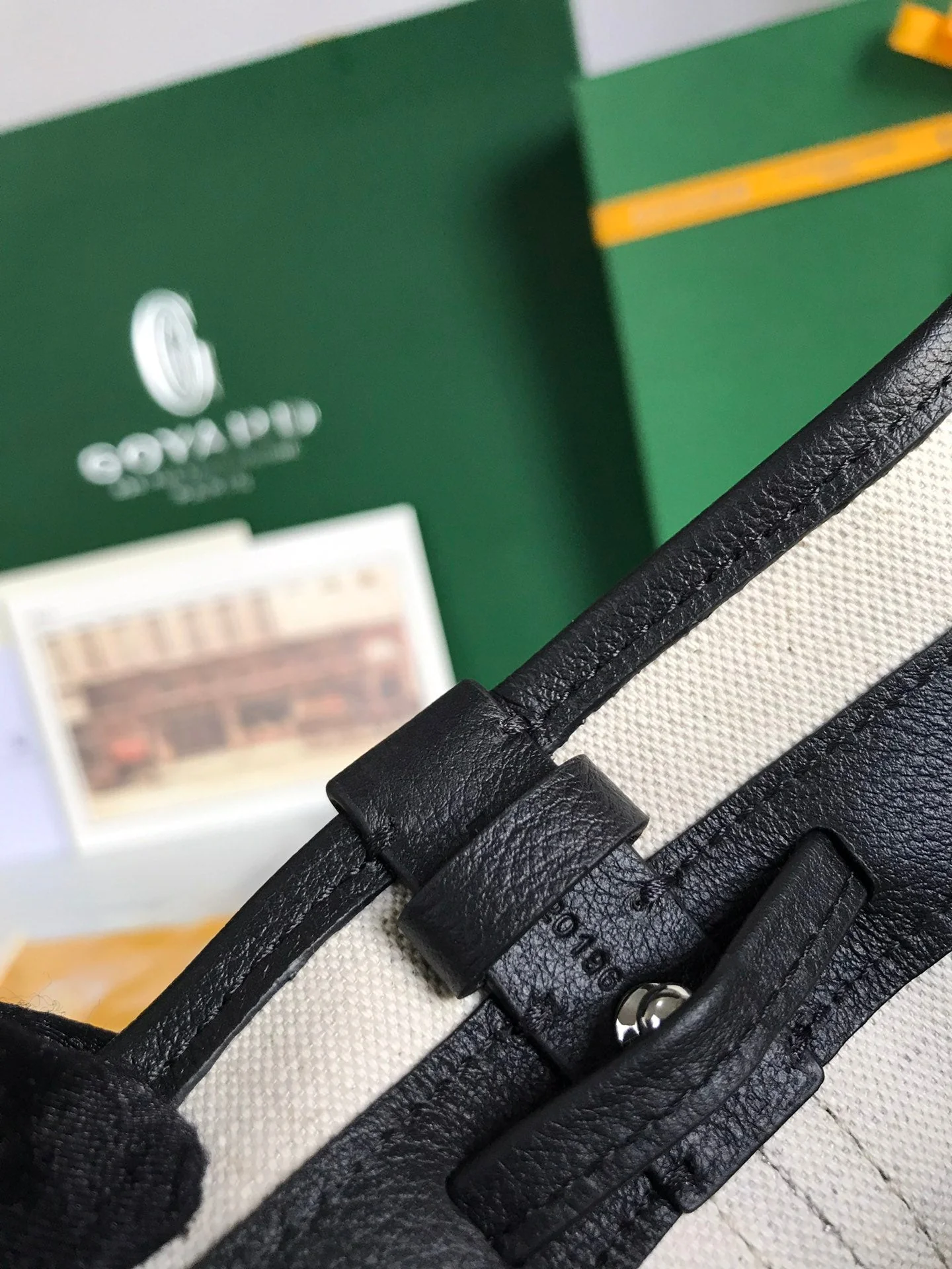 White Lambskin Trim Bucket Bag