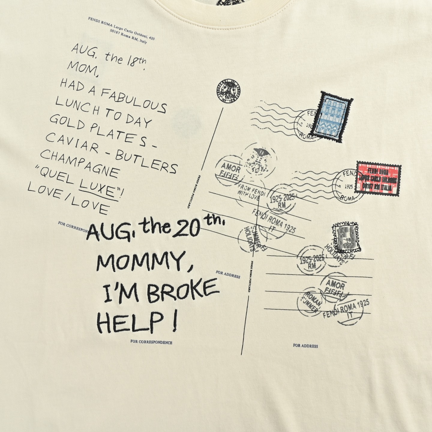 25SS Stamp Print Graphic T-Shirt