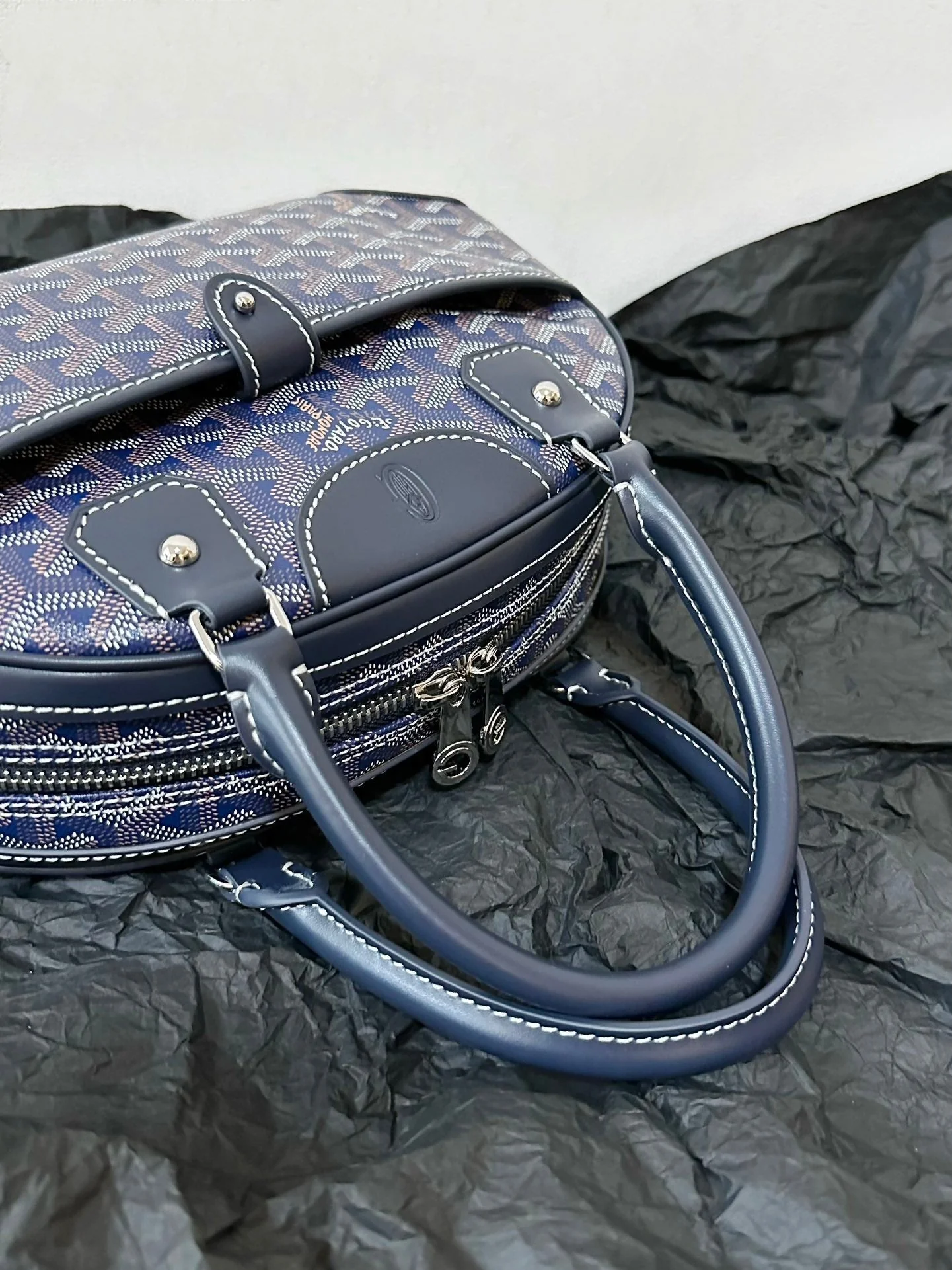 Small Navy Blue Canvas Bowling Ball