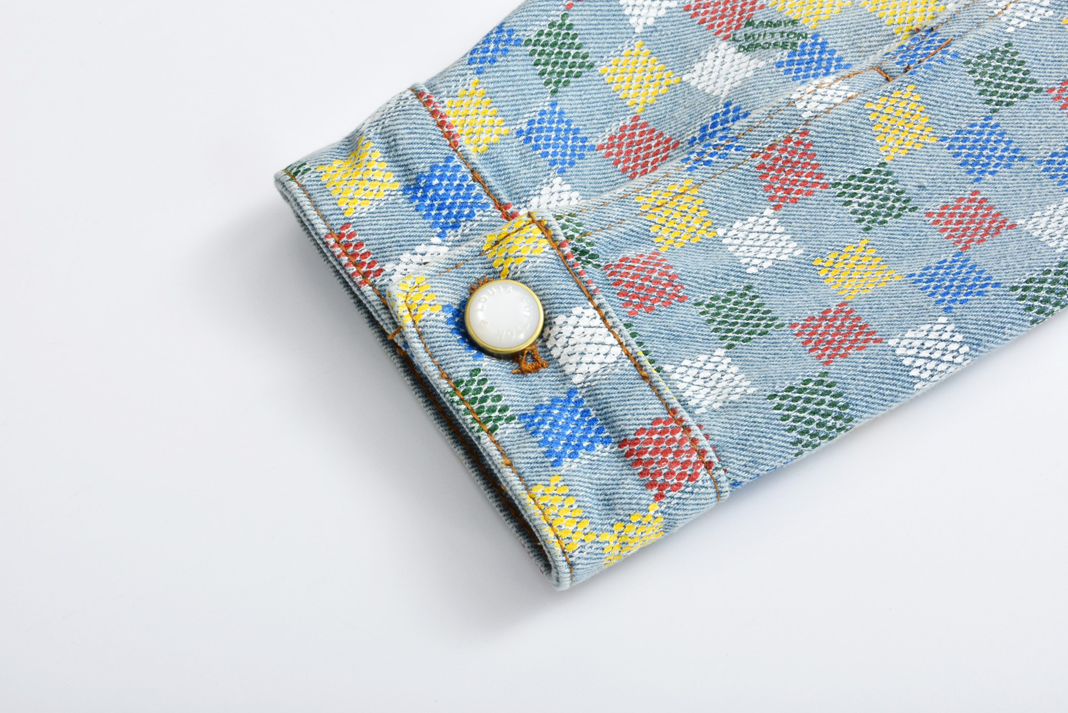 25ss checkered denim jacket