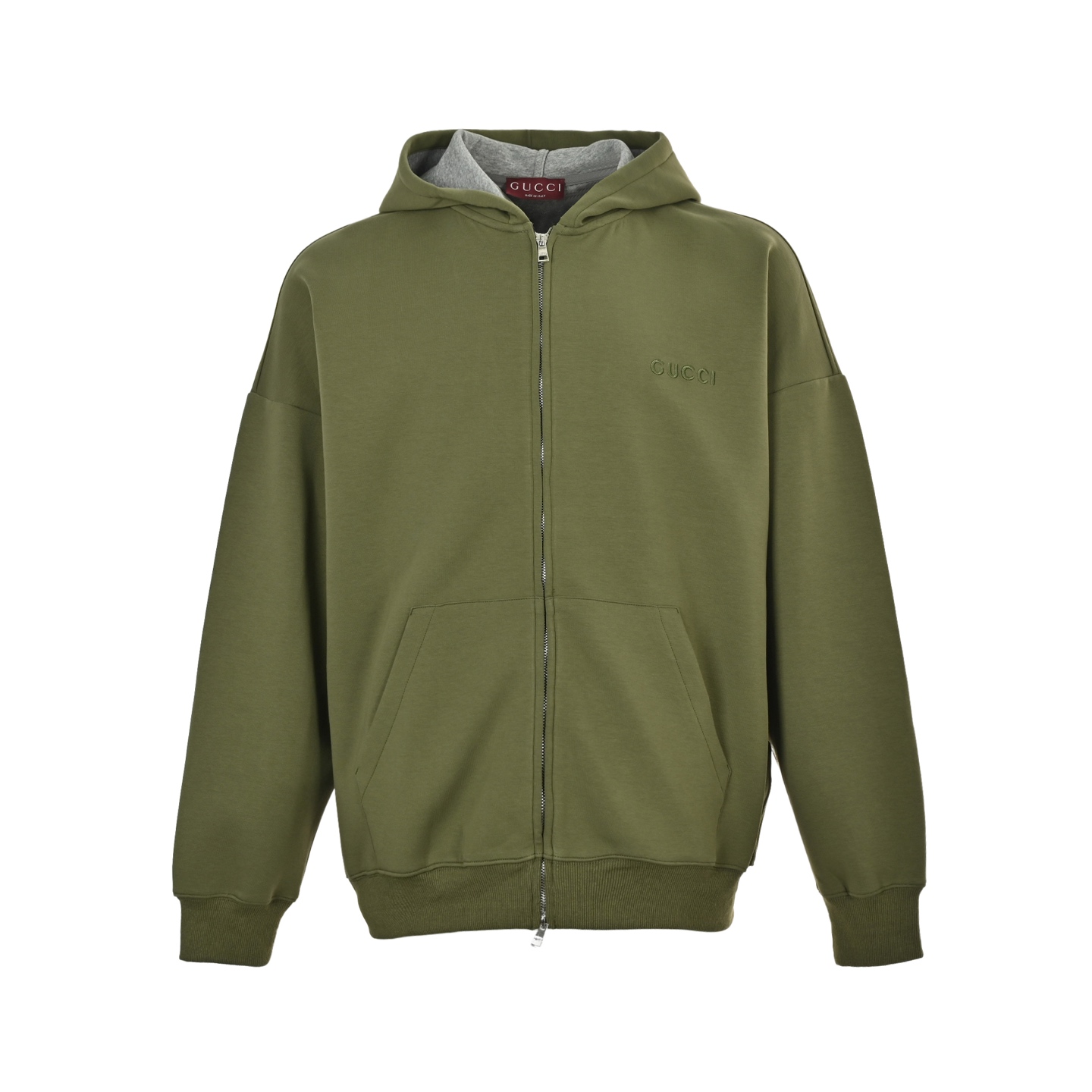 25ss embroidered space cotton zipper hooded jacket