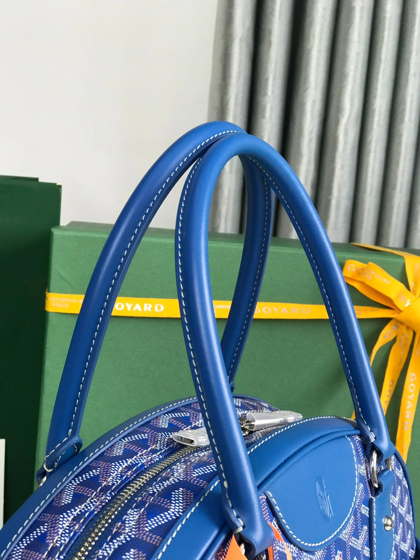Blue Calfskin Handbag