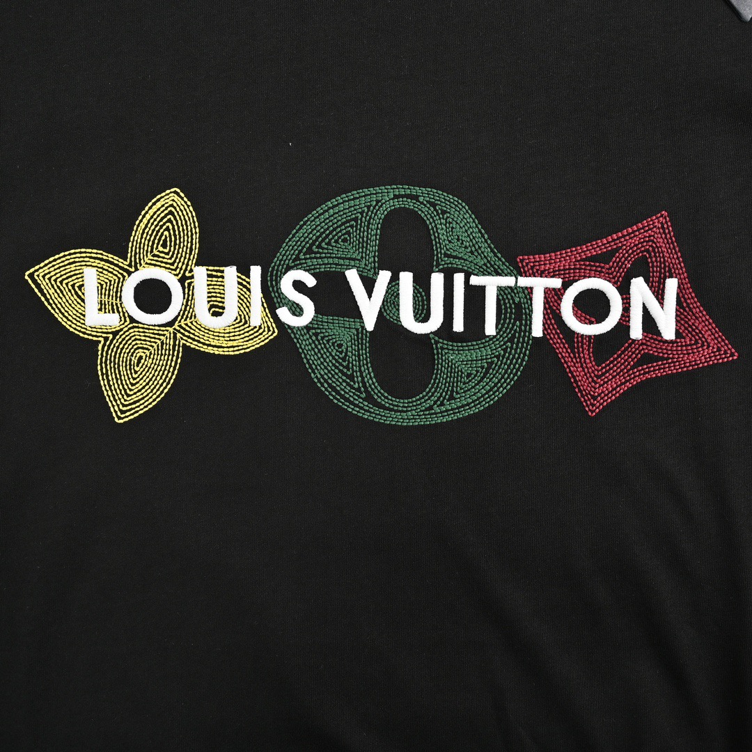 Embroidered three-flower short sleeves