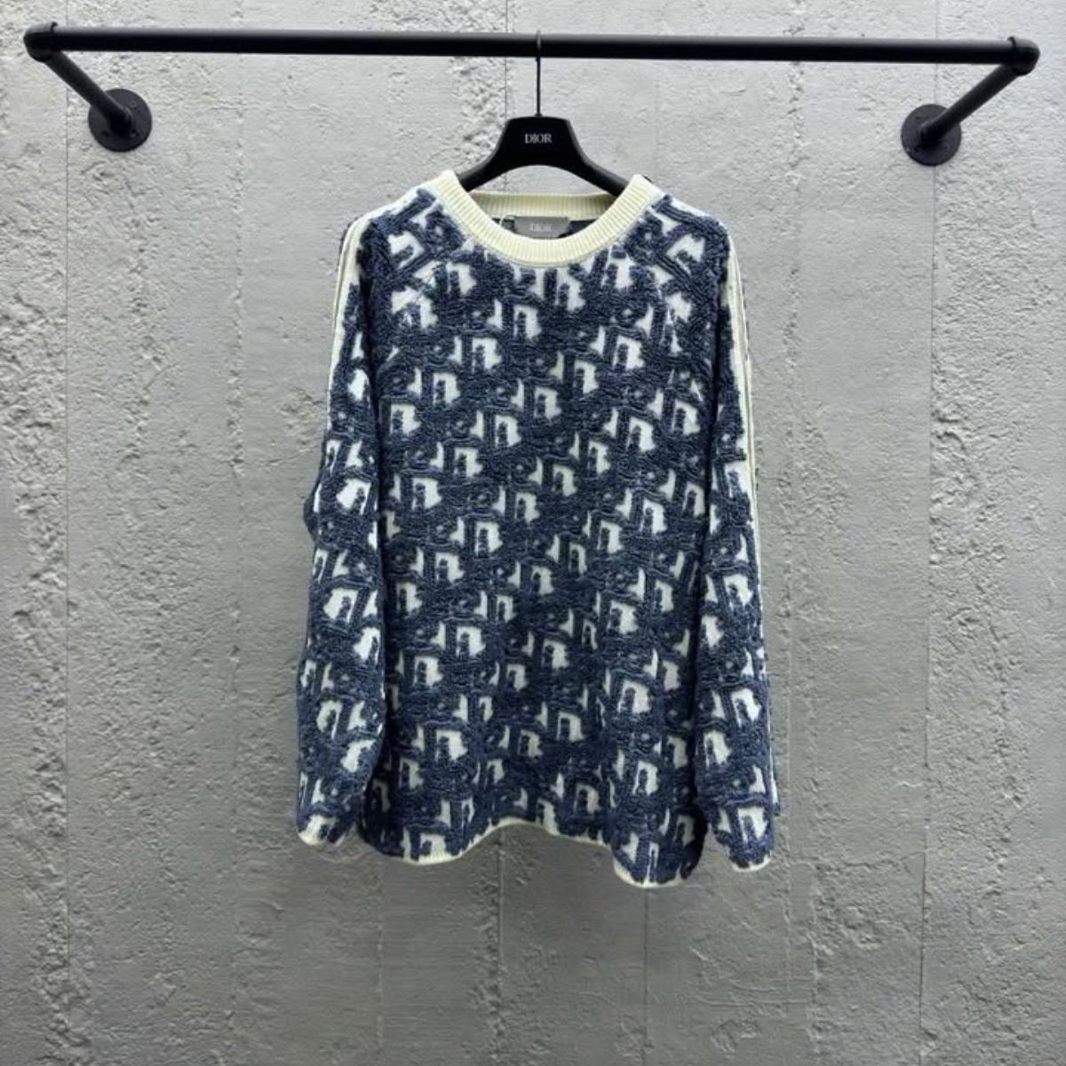 Wool Blend Jacquard Knit Sweater