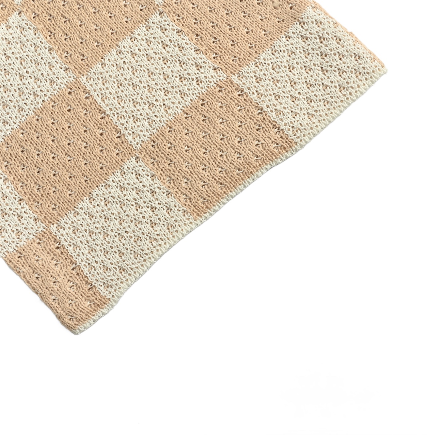 25SS Checkered Knit Short Sleeve Shirt