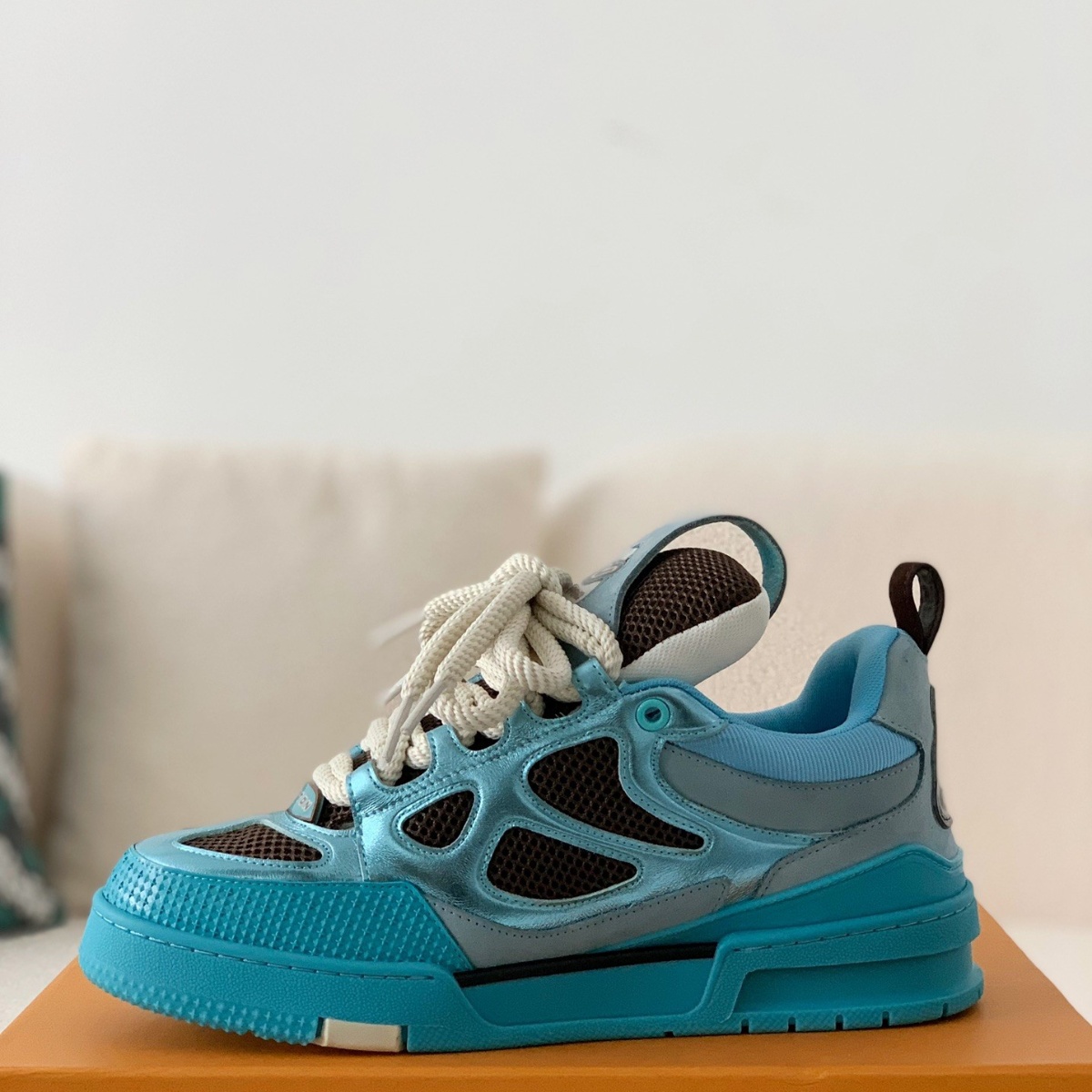 Skate Trainer Blue Brown