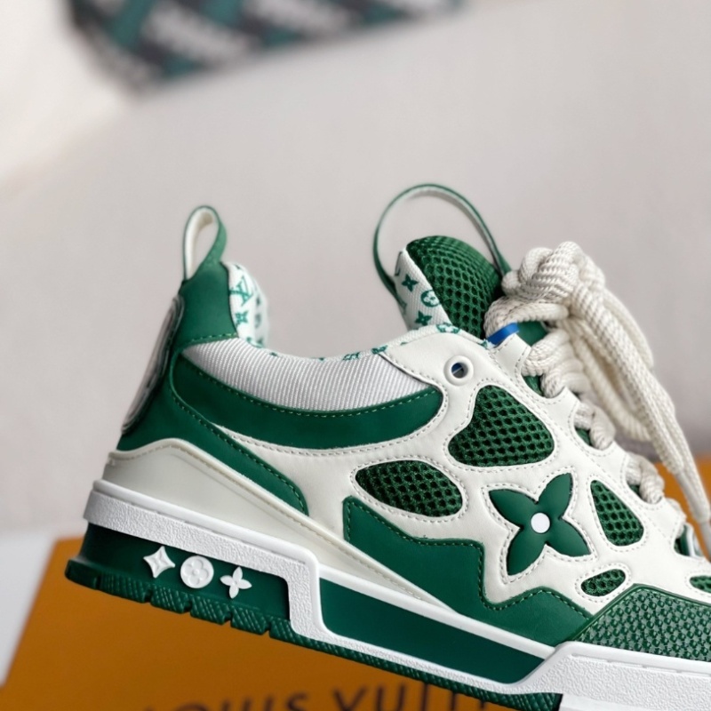 Skate Sneaker Green White Men's
