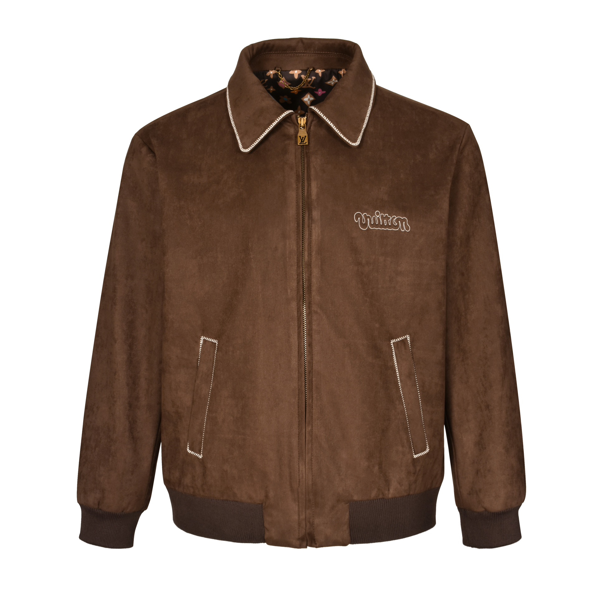 Suede bomber jacket