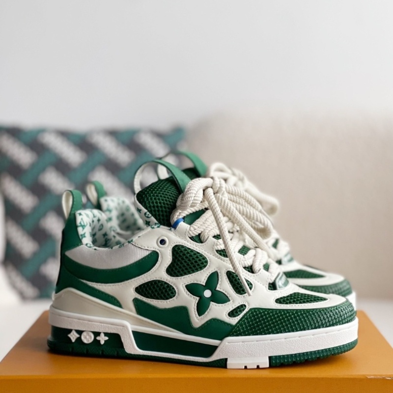 Skate Sneaker Green White Men's