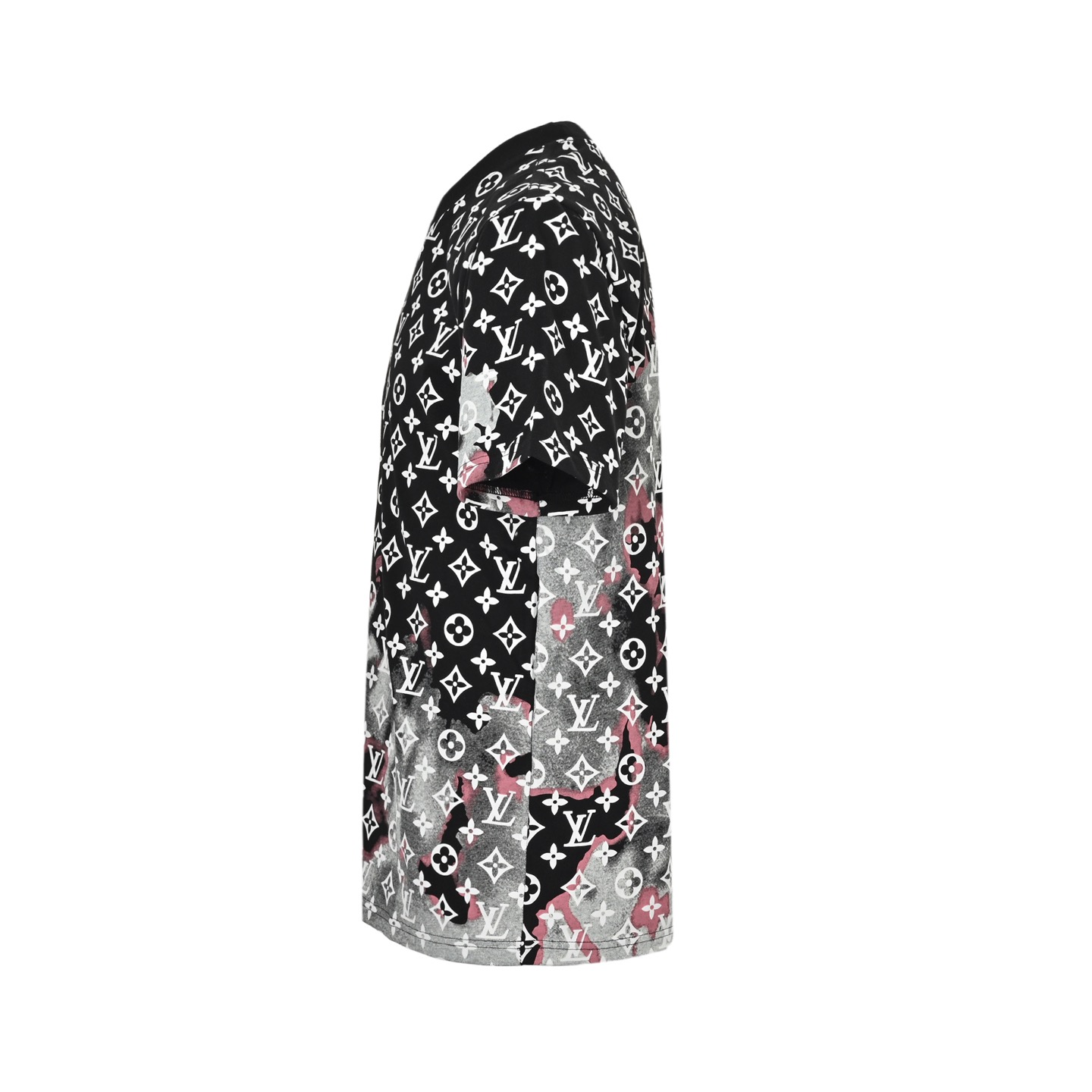 25ss Fire Cloud Monochrome Print Short Sleeve T-shirt