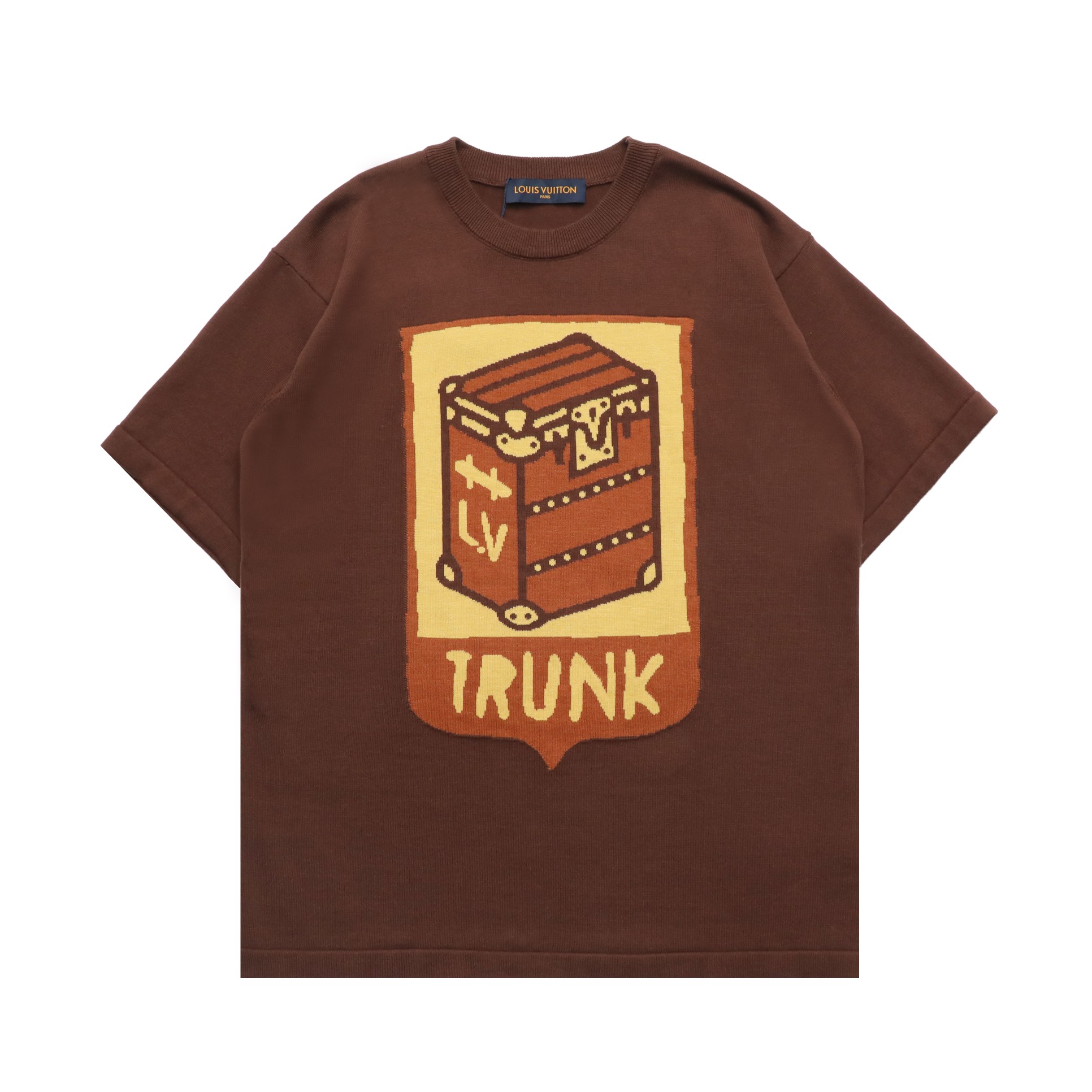 Floral knitted patch T-shirt